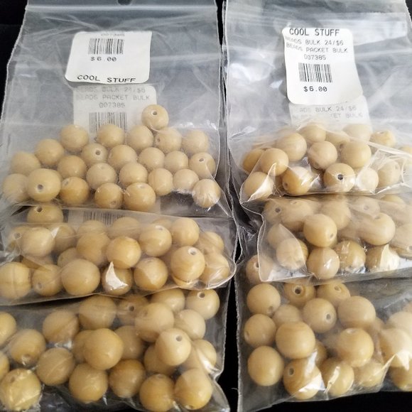 95+ Cream Beige Ceramic BEADS Round 10 mm bundle set lot - Picture 5 of 7